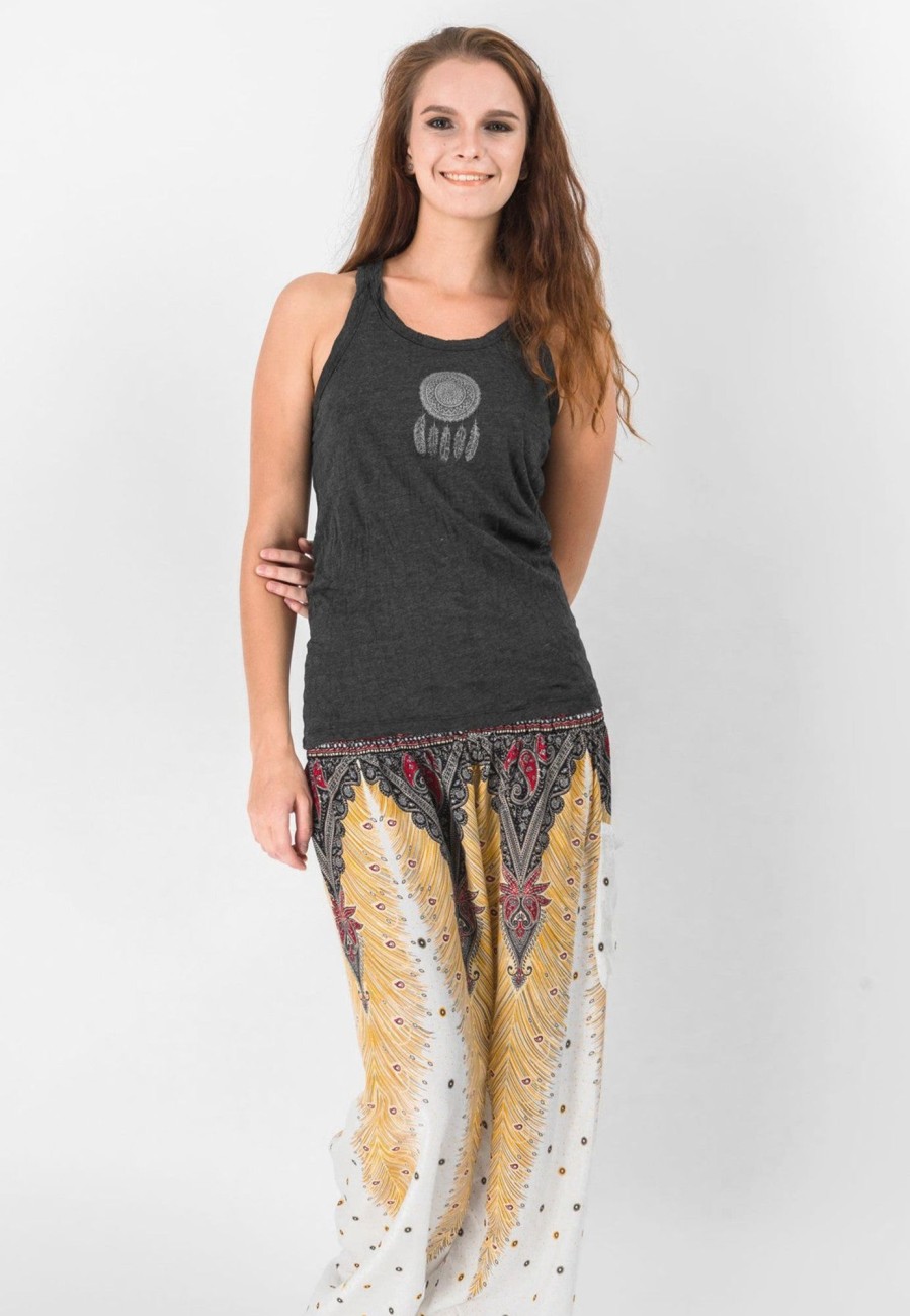 Women HaremPants | Super Soft Sure Design Women'S Tank Tops Dream Catcher Black