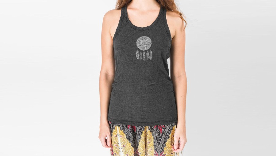 Women HaremPants | Super Soft Sure Design Women'S Tank Tops Dream Catcher Black