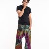 Men HaremPants | Tie Dye Cotton Men Harem Pants In Green Pink