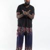 Men HaremPants | Plus Size Floral Men'S Harem Pants In Blue