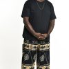 Men HaremPants | Plus Size Turtle Print Men'S Harem Pants In Gold