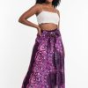 Women HaremPants | Paisley Mandalas Handkerchief Midi Skirt In Purple