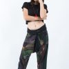 Women HaremPants | Rainbow Prints Woman'S Slim Cut Fisherman Pants In Black