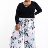 Women HaremPants | Plus Size Women'S Thai Harem Palazzo Pants In Butterflies Turquoise