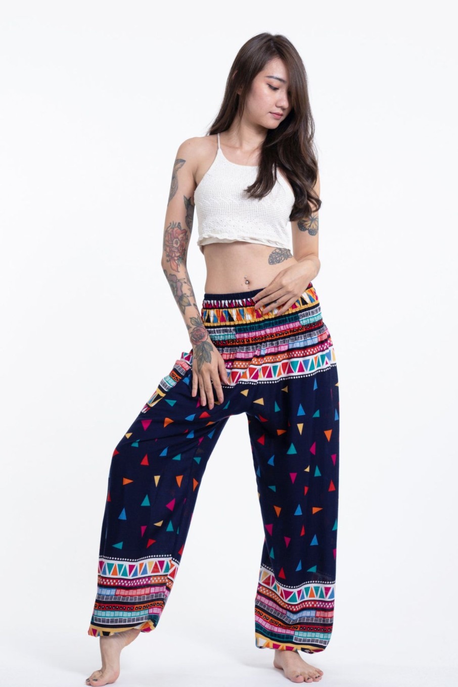 Women HaremPants | Triangles Women'S Harem Pants In Navy