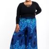 Women HaremPants | Plus Size Paisley Mandalas Palazzo Style Harem Pants In Blue