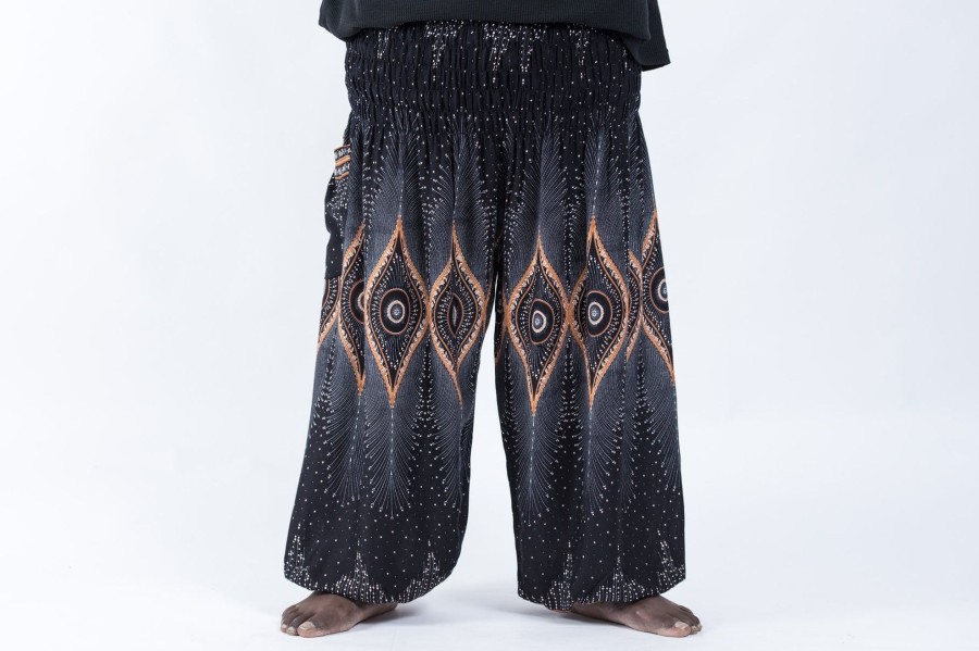 Plus Size HaremPants | Plus Size Diamond Peacock Men'S Harem Pants In Black