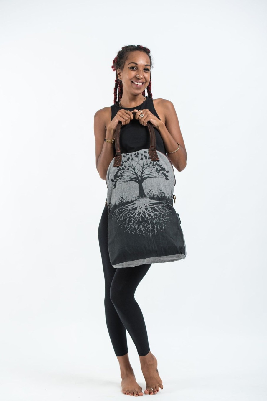 Accessories HaremPants | Tree Of Life Everyday Tote Bag Denim