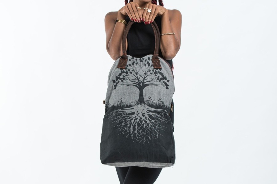 Accessories HaremPants | Tree Of Life Everyday Tote Bag Denim