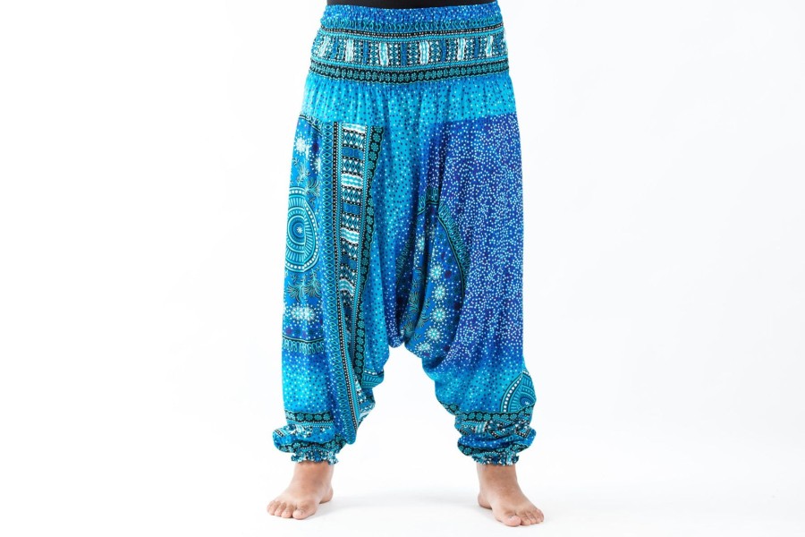 Women HaremPants | Plus Size Tribal Chakras 2-In-1 Jumpsuit Harem Pants In Blue