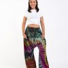 Women HaremPants | Tie Dye Cotton Women Harem Pants In Green Pink