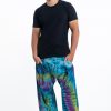 Men HaremPants | Tie Dye Cotton Men Harem Pants In Sky Blue