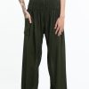 Plus Size HaremPants | Solid Color Women'S Tall Harem Pants In Dark Green