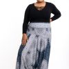 Plus Size HaremPants | Plus Size Marble Mandalas 2-In-1 Jumpsuit Harem Pants In Indigo