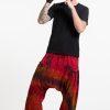 Men HaremPants | Tie Dye Cotton Men Harem Pants In Red