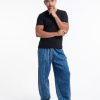 Men HaremPants | Men'S Stone Washed Cotton Pants In Indigo