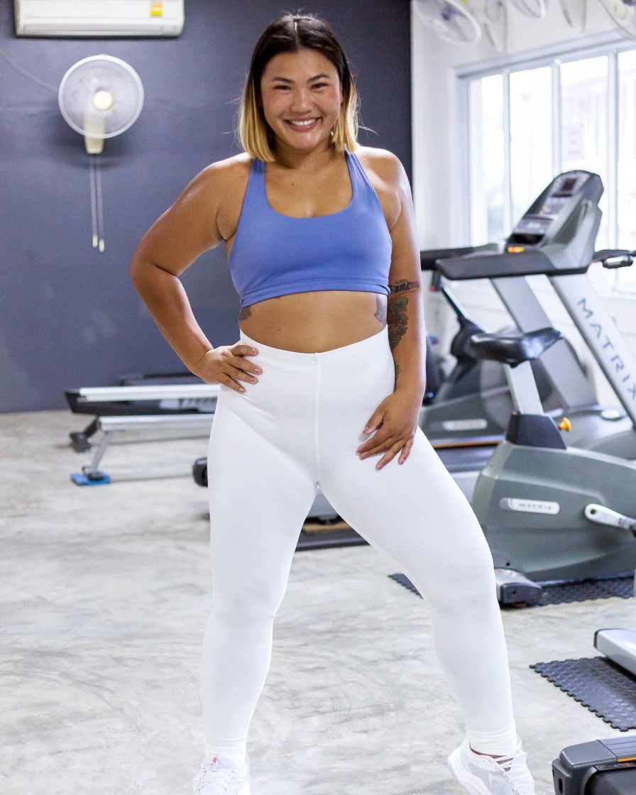 Plus Size HaremPants | Plus Size Solid Color Cotton Leggings In White