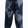 Plus Size HaremPants | Plus Size Tie Dye Drawstring Men'S Yoga Massage Pants In Black