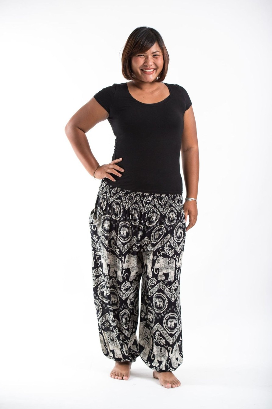 Plus Size HaremPants | Plus Size Imperial Elephant Women'S Elephant Pants In Black