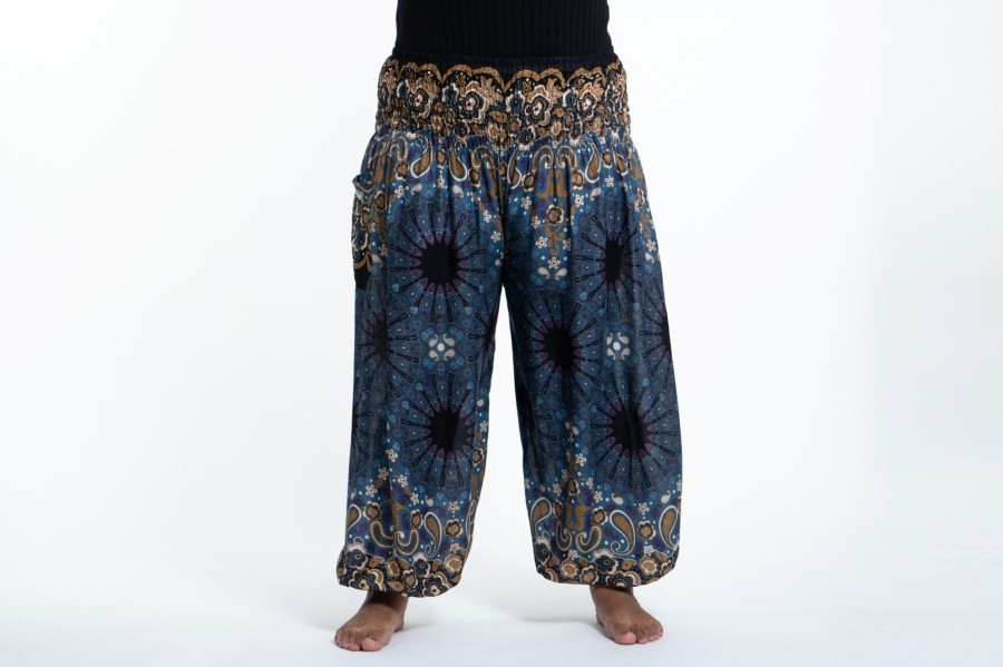 Women HaremPants | Plus Size Paisley Mandalas Women'S Harem Pants In Gray