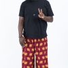 Plus Size HaremPants | Plus Size Golden Elephant Men'S Elephant Pants In Maroon