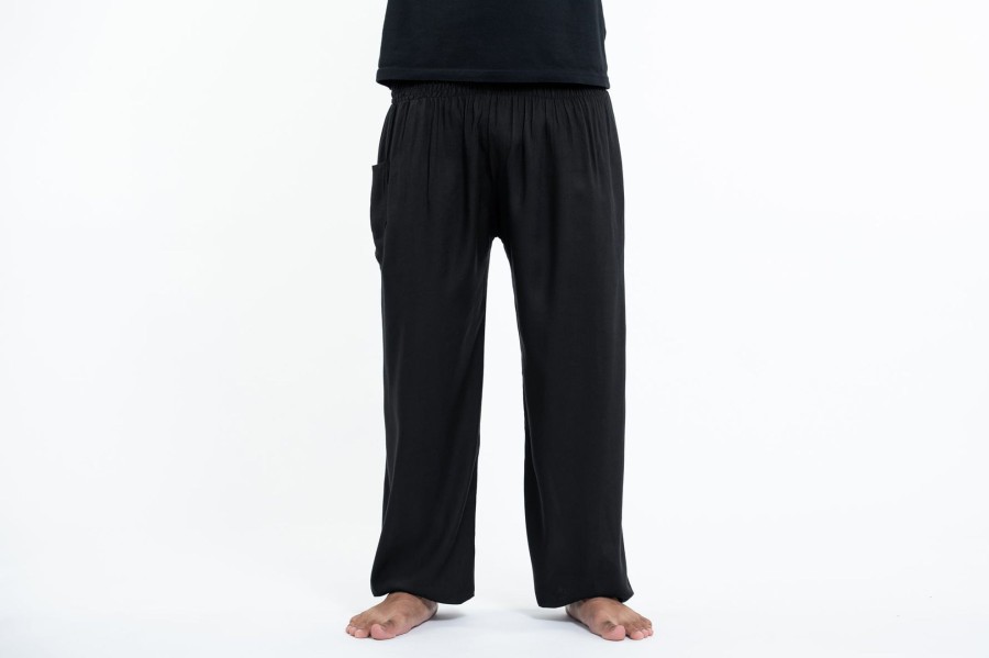 Plus Size HaremPants | Solid Color Men'S Tall Harem Pants In Black