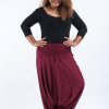 Plus Size HaremPants | Plus Size Solid Color 2-In-1 Jumpsuit Harem Pants In Red