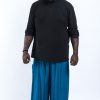 Plus Size HaremPants | Plus Size Solid Color Men'S Harem Pants In Aqua Blue