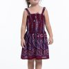 Kids HaremPants | Kids Paisley Feathers Smock Dress In Red