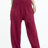 Women HaremPants | Solid Color Women'S Tall Harem Pants In Red