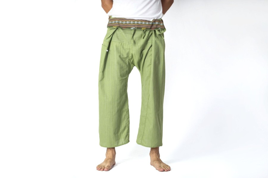 Men HaremPants | Unisex Thai Fisherman Pants In Green Lime