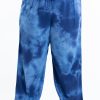 Plus Size HaremPants | Plus Size Tie Dye Drawstring Men'S Yoga Massage Pants In Blue