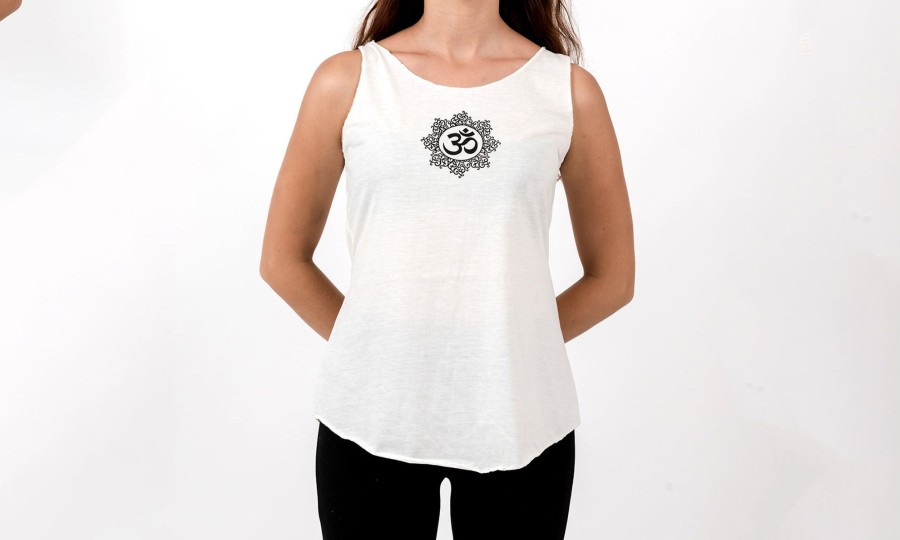 Women HaremPants | Loose Soft Vintage Style Women'S Tank Tops Om White