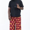 Men HaremPants | Plus Size Golden Elephant Men'S Elephant Pants In Maroon