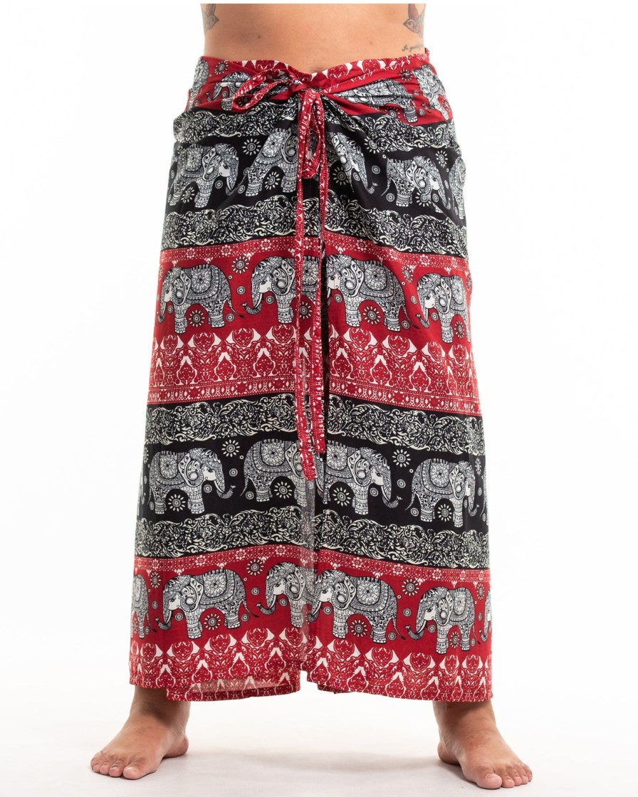 Women HaremPants | Plus Size Divine Elephant Wrap Palazzo Style Harem Pants In Red