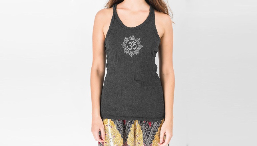 Women HaremPants | Super Soft Sure Design Women'S Tank Tops Om Mandala Black