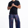 Men HaremPants | Peacock Feathers Men'S Harem Pants In Blue