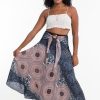 Women HaremPants | Geometric Mandalas Handkerchief Midi Skirt In Silver Gray