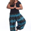 Plus Size HaremPants | Plus Size Paisley Women'S Harem Pants In Turquoise