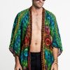 Plus Size HaremPants | Rainbow Elephant Kimono Cardigan In Orange