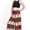 Women HaremPants | Elephant Bliss Palazzo Style Elephant Pants In Red