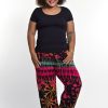 Plus Size HaremPants | Plus Size Tie Dye Cotton Women Harem Pants In Black Pink