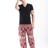 Men HaremPants | Imperial Elephant Men'S Elephant Pants In Red