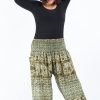 Women HaremPants | Plus Size Marble Elephant Women'S Elephant Pants In Olive