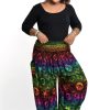 Plus Size HaremPants | Plus Size Rainbow Elephant Women'S Elephant Pants In Green