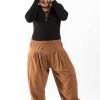 Women HaremPants | Plus Size Genie Women'S Cotton Harem Pants In Brown