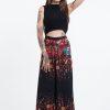 Women HaremPants | Floral Palazzo Style Harem Pants In Black