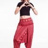 Women HaremPants | Hill Tribe Elephant Women'S Elephant Pants In Red