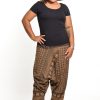 Women HaremPants | Plus Size Hill Tribe Elephant Women'S Elephant Pants In Brown