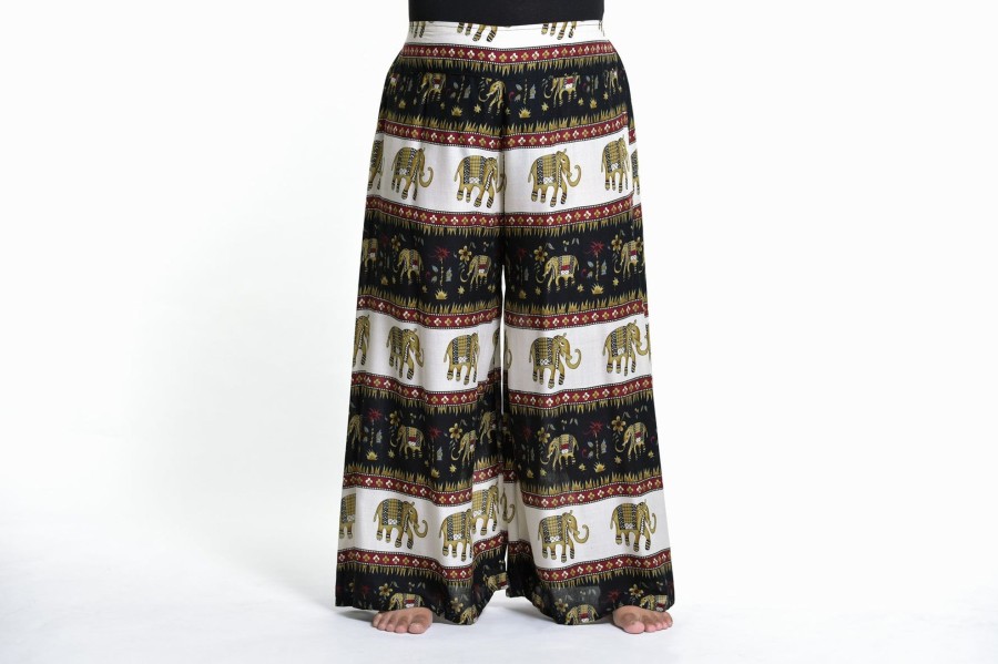 Plus Size HaremPants | Plus Size Elephant Bliss Palazzo Style Elephant Pants In Black